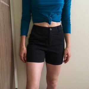 Ultra flattering High Waisted Black Shorts